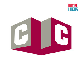 Fototapeta premium CC Initial Logo for your startup venture