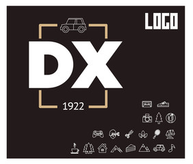 DX Initial Logo for your startup venture
