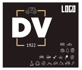 DV Initial Logo for your startup venture