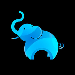 vector design of an elephant icon 
