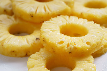 pineapple. details of fresh pineapple