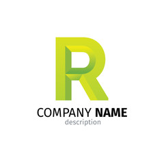 Letter R logo icon design template elements
