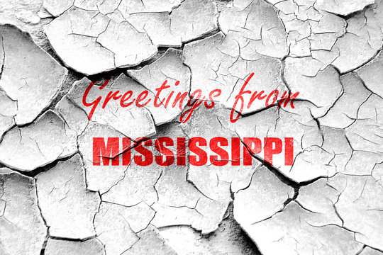 Grunge Cracked Greetings From Mississippi