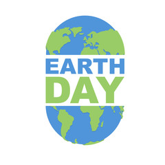 Earth Day emblem. Logo for Holidays of  Earth.
