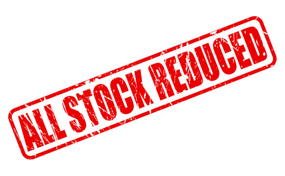 ALL STOCK REDUCED RED STAMP TEXT