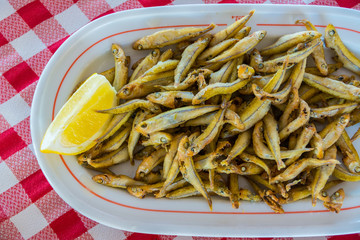 Fried Gueldes, traditional Canary Islands food, Spain