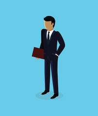 Isometric 3d Businessman Icon Design