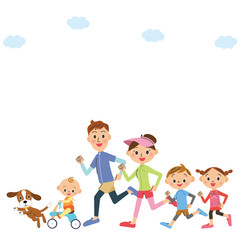 家族でランニング