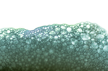 detergent bubbles on a white background