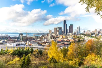 Foto op Canvas cityscape and skyline of seattle © zhu difeng