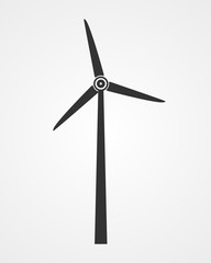 Wind turbine icon - vector illustration.