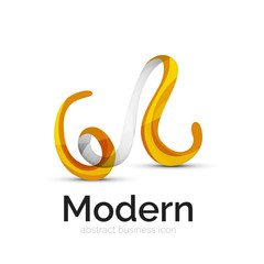 Fototapeta premium Ribbon swirl business logo