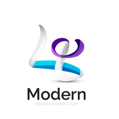 Ribbon swirl business logo