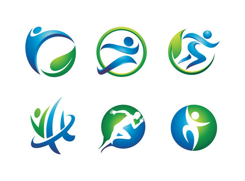 People Health Logo Design Set