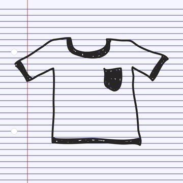 Simple doodle of a t-shirt
