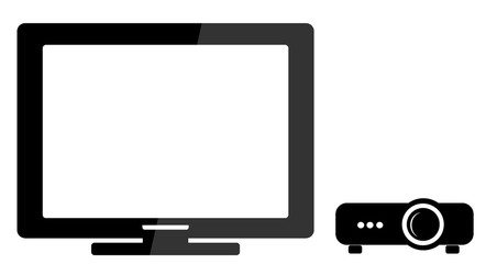 Vidéo projecteur et un écran de télévision