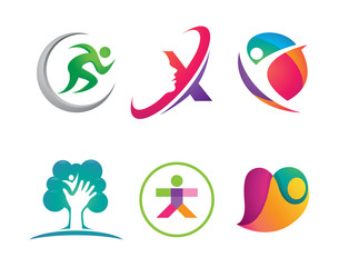 People Activity Logo Element Set