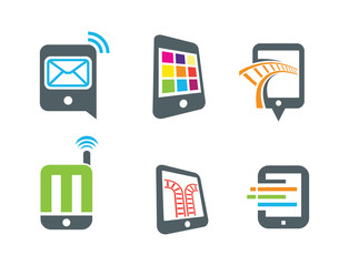 Mobile Logo Design Set