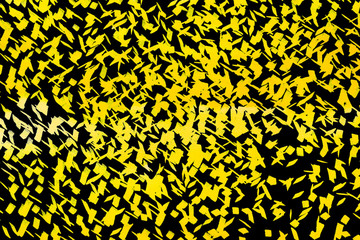 graphic design - yellow strokes on black backround 