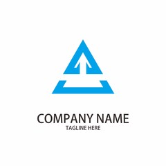 letter A triangle business logo