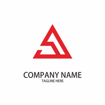 letter A triangle business logo