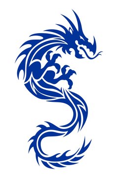 Dragon Tattoo Blue