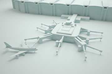 Aeroporto terminal, uscita imbarco aereo, viaggio, connessione alle uscite per l'imbarco