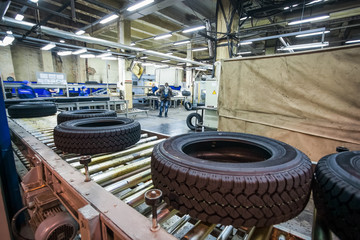 tyre production conveyor at bright factory