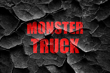 Grunge cracked monster truck sign background © Argus