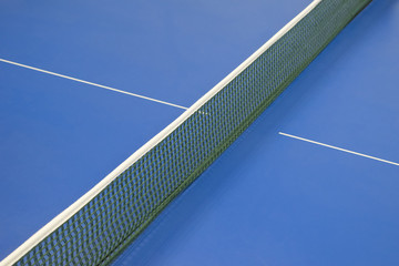 net for pingpong and blue tennis table