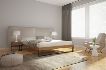 Modern beige bedroom