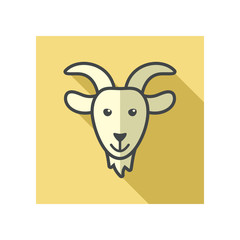 Goat icon. Farm animal vector illustration