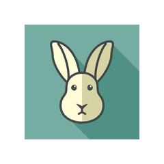 Obraz premium Rabbit icon. Farm animal vector illustration