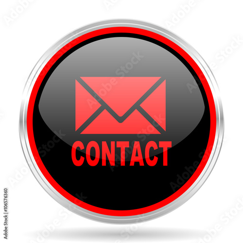 "email black and red metallic modern web design glossy circle icon
