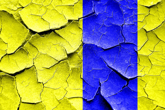 Grunge cracked Kilo maritime signal flag