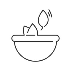 Line Icon Style, Herbs in bowls icon
