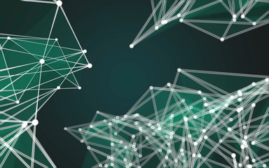 Abstract polygonal space low poly dark background