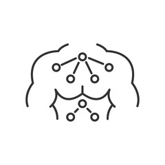 Line Icon Style,  Health problems on body icon