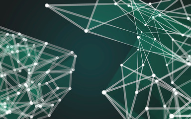 Abstract polygonal space low poly dark background