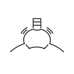 Line Icon Style,  herbal compressing ball icon