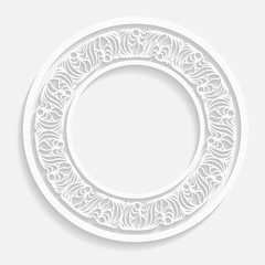 3d round paper frame