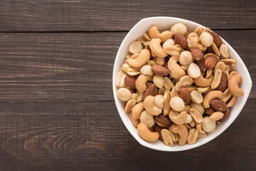 Almond, macadamia, peanut, cashew are in a blow.