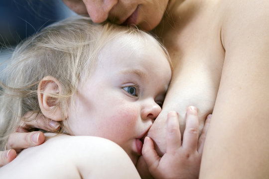 breast-feeding baby