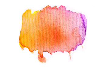 Abstract watercolor art hand paint on white background. Color watercolor texture with copy space