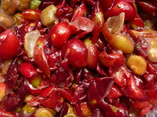 Pulp of Camu Camu fruits (Myrciaria dubia) Myrtaceae family.