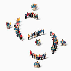 abstract  symbol people crowd