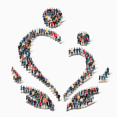 abstract  symbol people crowd