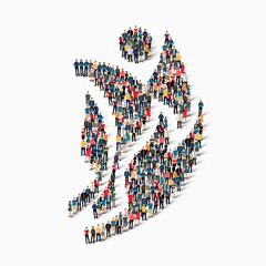abstract  symbol people crowd