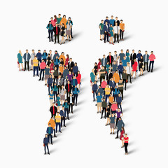 abstract  dancing man people