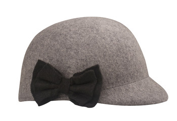 Grey wool riding hat